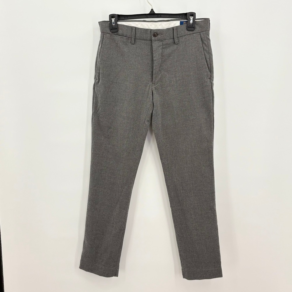 Polo Ralph Lauren‎ Mens Grey Stretch Slim Fit Dress Pants 30/30 Heather